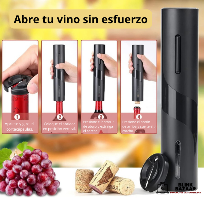 Set 4 en 1 Sacacorchos Electrico 🍾🍷