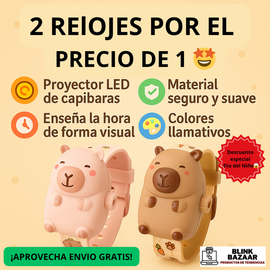 2 Relojes Proyector Capibara