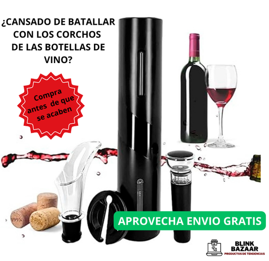 Set 4 en 1 Sacacorchos Electrico 🍾🍷